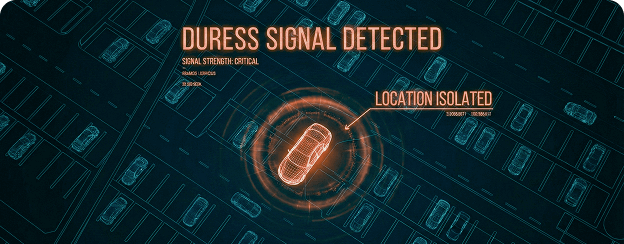 Personal duress assistance with emergency signal detection, real-time GPS location isolation, and 24/7 response support.